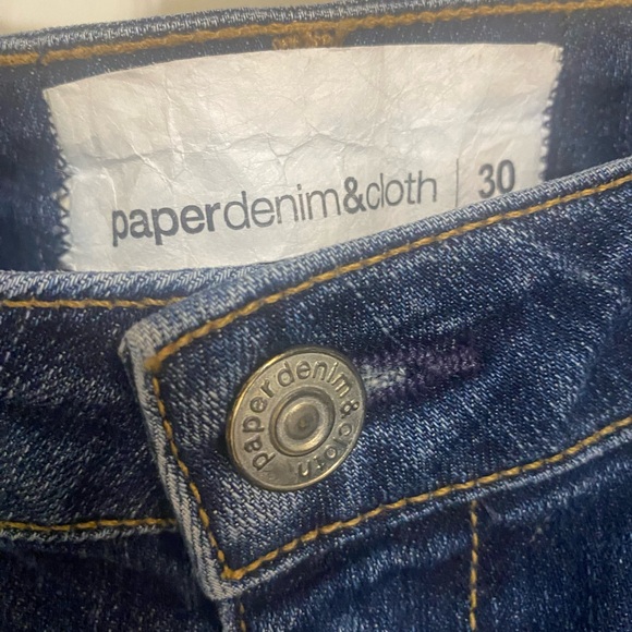 Paper Denim and Cloth dark rinse high-rise straight leg jeans size 30 - Picture 2 of 4